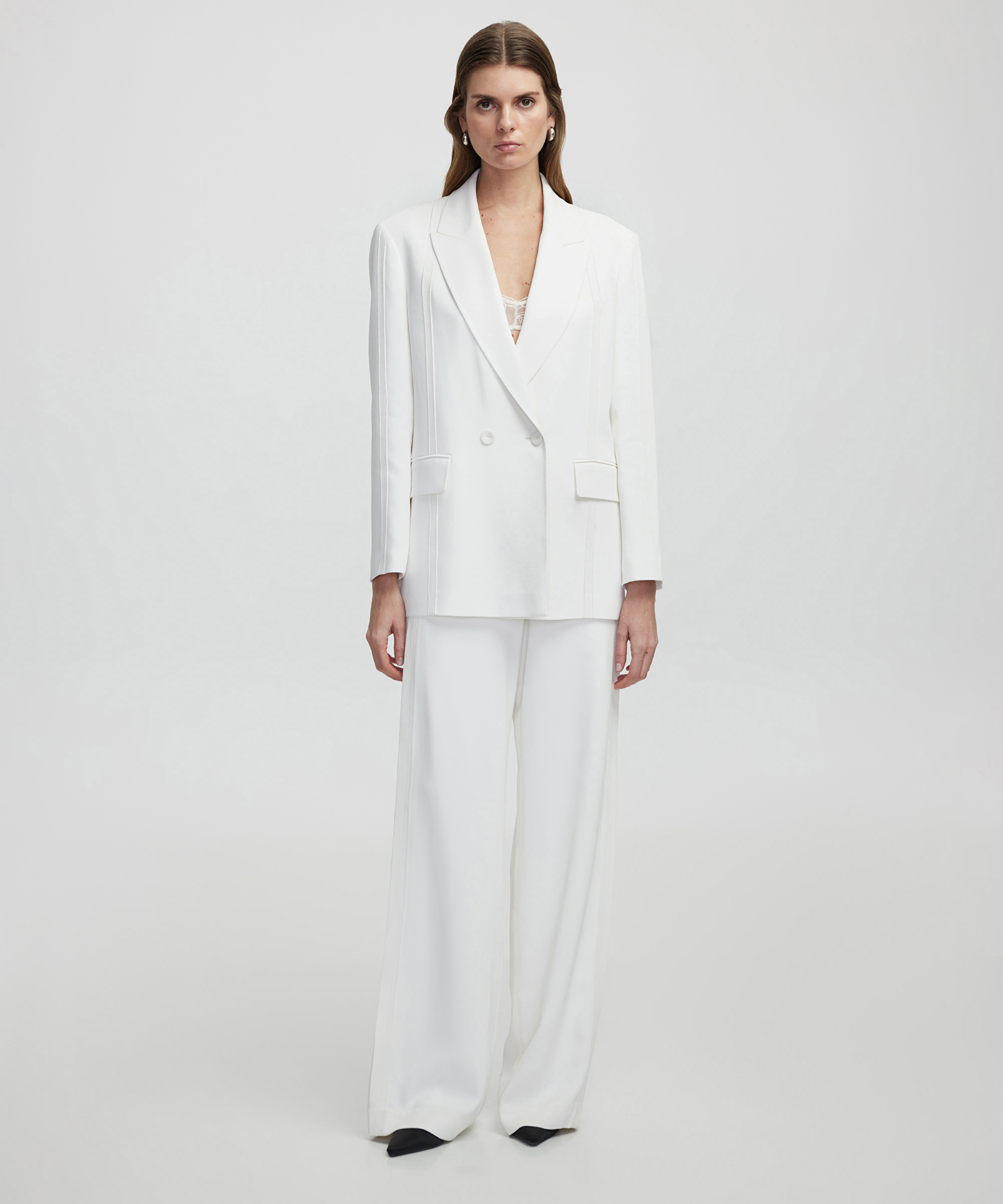 Triko şerit aplikeli blazer_1